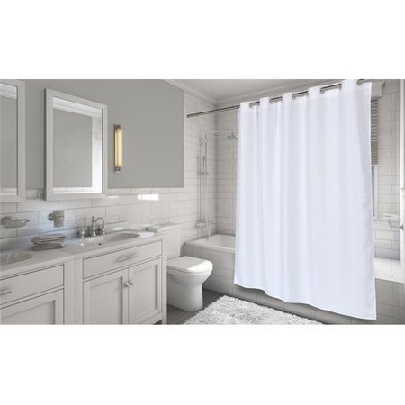CARNATION HOME FASHIONS Carnation Home Fashions SCEZ-WAF-21 Ez-On Waffle Weave Polyester Shower Curtain; White SCEZ-WAF/21